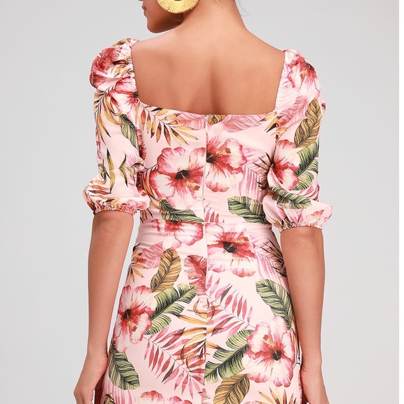 Pink Tropical Dress - Picture 2 of 4